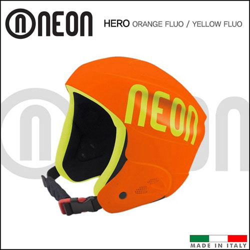 네온 HERO 히어로 아동용 스키 헬멧 (Orange Fluo / Yellow Fluo)