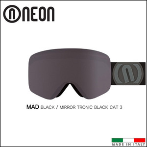 네온 MAD 스키 스노우보드 고글 (Black/Mirror Tronic Black Cat 3)