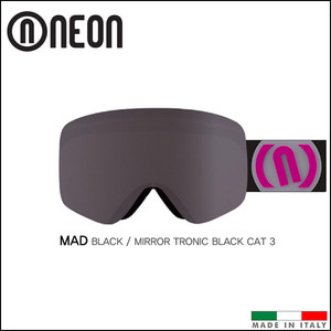 네온 MAD 스키 스노우보드 고글 (Black-Violet/Mirror Tronic Black Cat 3)