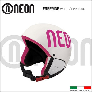 네온 FREERIDE 프리라이드 스키 헬멧/스노우보드 헬멧 (White/Pink Fluo)