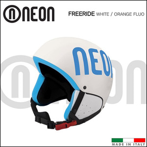 네온 FREERIDE 프리라이드 스키 헬멧/스노우보드 헬멧 (White/Cyan Fluo)