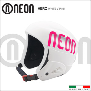 1819 네온 HERO 히어로 아동용 스키 헬멧 (White / Pink Fluo)