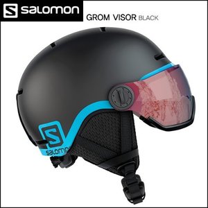 1819 살로몬 GROM VISOR 주니어 스키 스노우보드 헬멧 (Black)