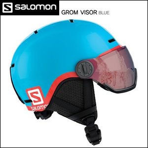 1819 살로몬 GROM VISOR 주니어 스키 스노우보드 헬멧 (Blue)