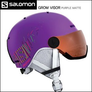 1819 살로몬 GROM VISOR 주니어 스키 스노우보드 헬멧 (Purple Matte)