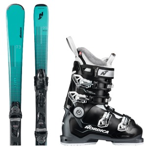 노르디카 BELLE 73 FDT AQUA + SPEEDMACHINE 85 W 여성용 스키 세트
