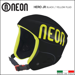 네온 HERO JR 아동용 스키 헬멧 (Black / Yellow Fluo)