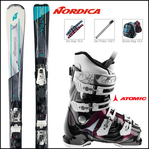 노르디카 SENTRA 2 EVO + 아토믹 HAWX 1.0 90X W 여성용 스키 풀세트